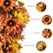 Set of 2 27"H Fall Sunflower, Maple Leaf and Berry Teardrop Swag